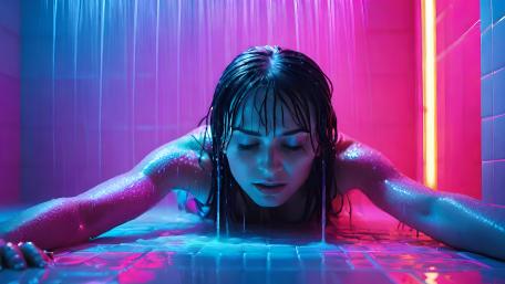 Neon Dreamscape Emergence wallpaper