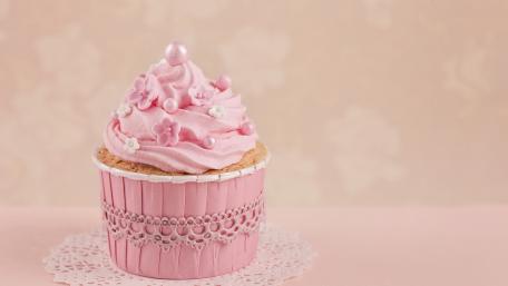 Pink Delight Cupcake Wallpaper wallpaper