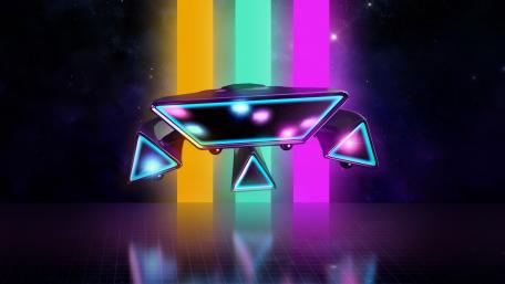 Neon Dreams in a Synthwave Sky wallpaper