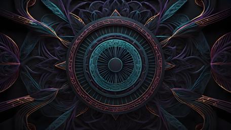 Futuristic Mandala Symphony wallpaper