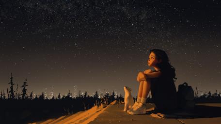 Stargazing Solitude wallpaper