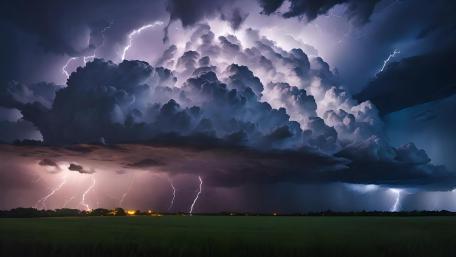Electric Fury in the Night Sky wallpaper