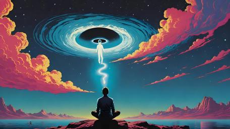 Meditative Encounter with the Cosmic Vortex wallpaper