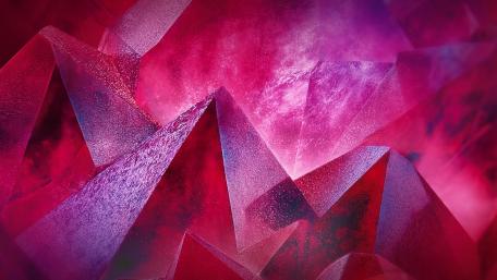 Crimson Crystal Clusters in Abstract 4K wallpaper
