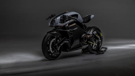 Futuristic Electric Motorcycle Elegance wallpaper