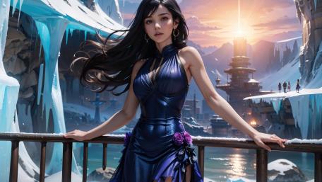 Mystical Ice Kingdom Elegance wallpaper