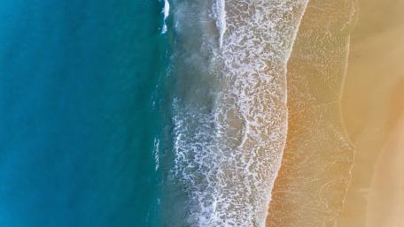 Serene Aerial Beach View wallpaper
