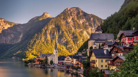 Alpine Serenity by the Lake wallpaper