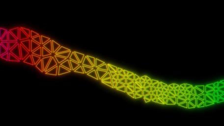 Neon Waves of Colorful Geometry wallpaper