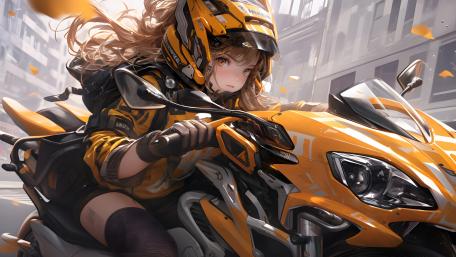 Futuristic Ride Through Urban Maze wallpaper