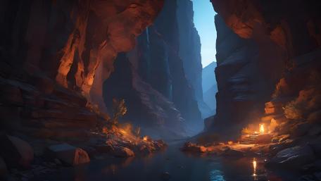 Twilight Whisper Canyon wallpaper