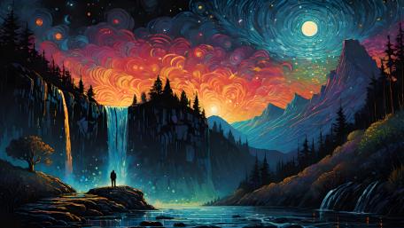 Surreal Twilight Harmony wallpaper