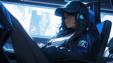 Futuristic Anime Music Enthusiast wallpaper