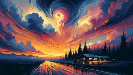 Roadside beauty wallpaper