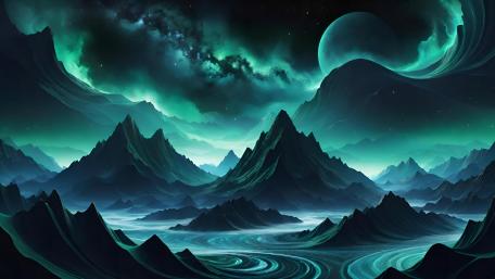 Emerald Expanse of an Alien World wallpaper