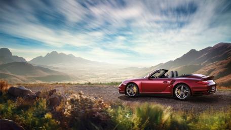 Porsche 911 Convertible in Nature's Embrace wallpaper
