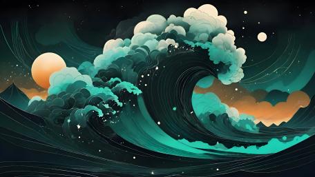 Oceanic Whispers at Twilight wallpaper