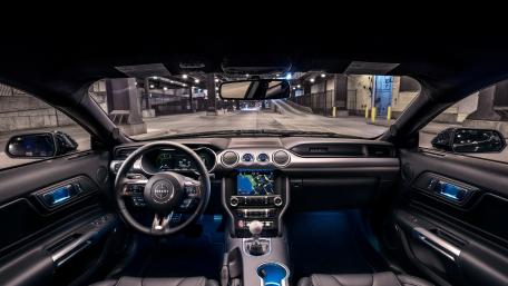 Ford Mustang Interior at Night wallpaper