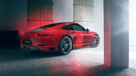 Sleek Red Porsche 911 Carrera T wallpaper