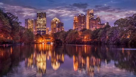 Piedmont Park Dusk Serenity wallpaper