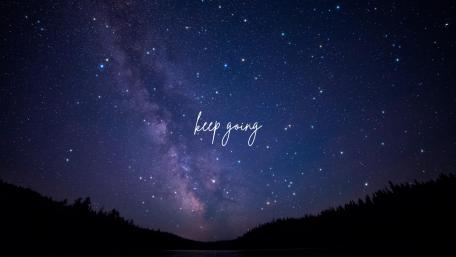 Starry Motivation Under the Night Sky wallpaper