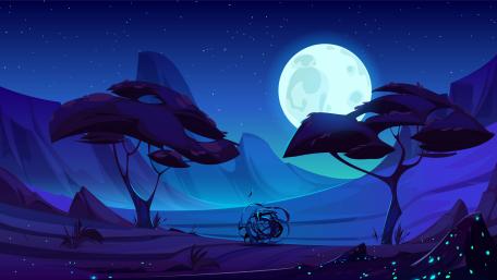 Mystical Moonlight Serenity wallpaper