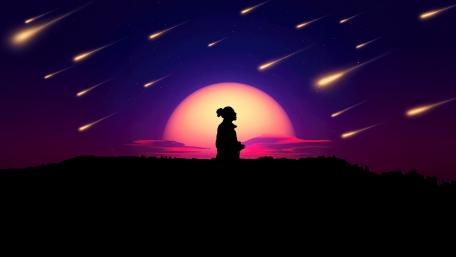 Starfall Reverie at Twilight wallpaper