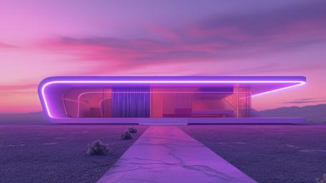 Neon Dreamscape Futuristic Fantasy wallpaper