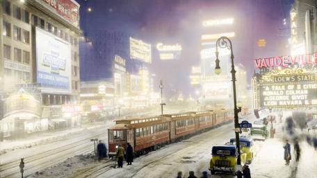 Times Square 1930s wallpaper