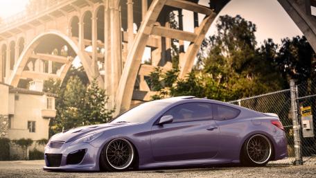 Elegant Hyundai Genesis Coupe Basking in the Sunset wallpaper