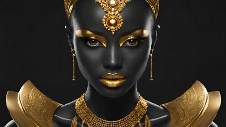 Golden Majesty of a Fantasy Queen wallpaper