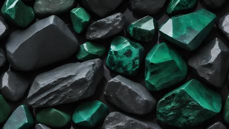 Emerald Essence Abstract Pebble Display wallpaper