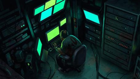Digital Intruder in the Shadows wallpaper