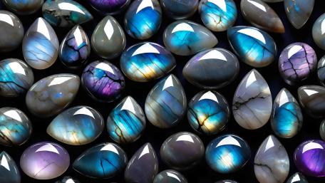 Iridescent Gemstone Array wallpaper