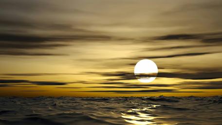 Golden Seascape Sunset wallpaper