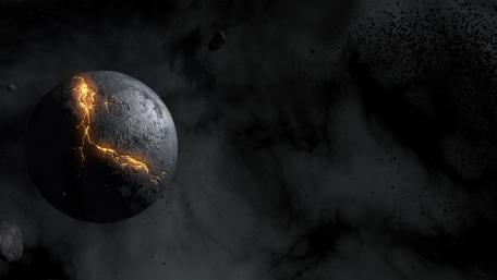 Cracking Planet on the Brink of Destruction wallpaper