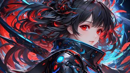 Futuristic Vision of Cybernetic Elegance wallpaper