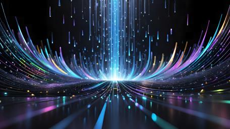 Luminous Velocity in Digital Abyss wallpaper