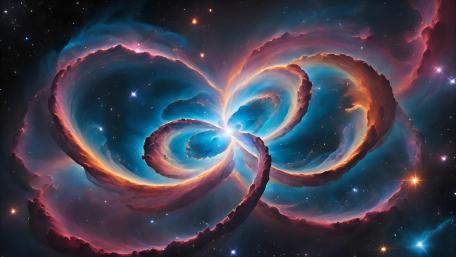 Cosmic Butterfly Nebula Soars in Starlit Space wallpaper
