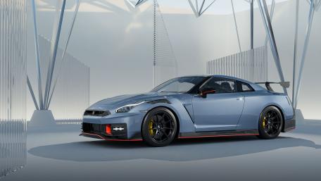 Nissan GT-R Sleekness In A Modern Hangar wallpaper