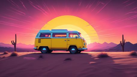 VW vaporwave wallpaper