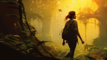 Mystical Journey Through the Enchanted Woods wallpaper