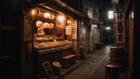 Tokyo Alley Bakery Glow wallpaper