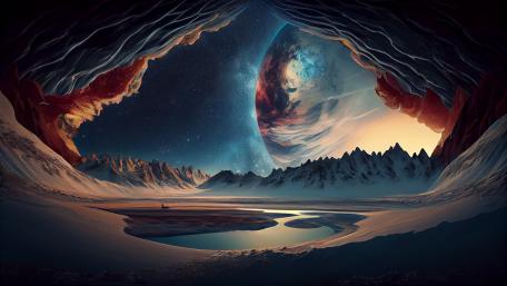 Cavernous Gateway to the Cosmos wallpaper