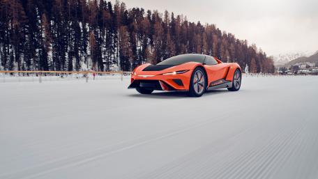 Speeding Dreams in the Snowy Wilderness wallpaper