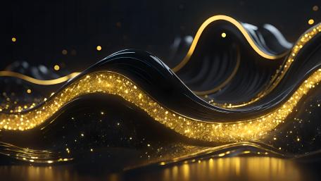 Golden Waves of Brilliance wallpaper