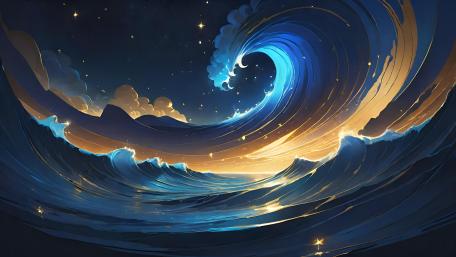 Sweeping Waves of Digital Dreams wallpaper