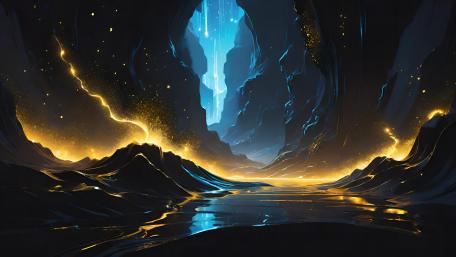 Mystical Cave of Luminous Wonders wallpaper