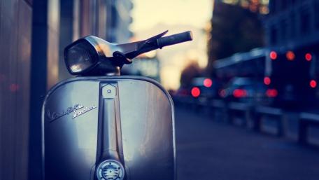 Vespa street scooter wallpaper