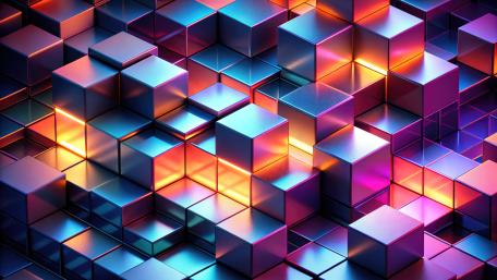 Neon Geometric Elegance wallpaper